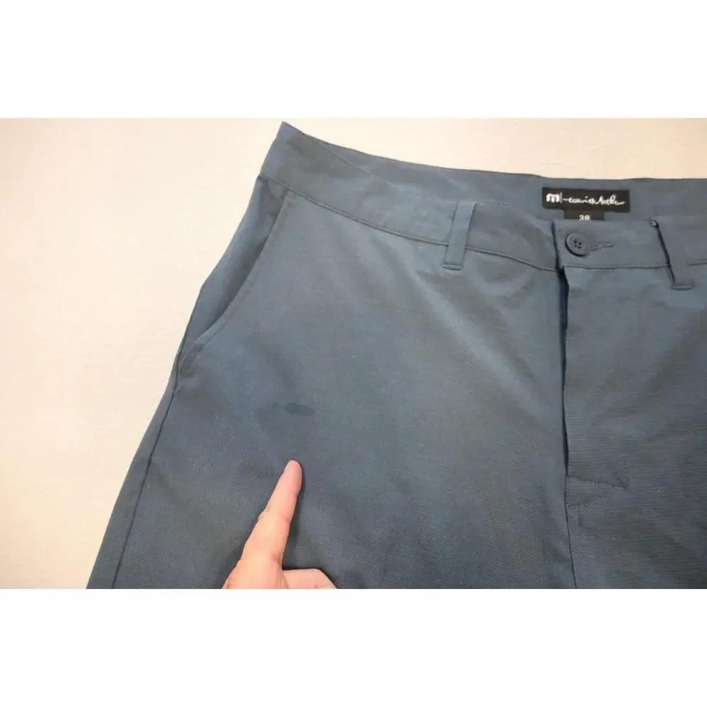 Travis Mathew Golf Shorts Blue Flat Dry Fitting Stretch Athletic‎ Mens Size 38